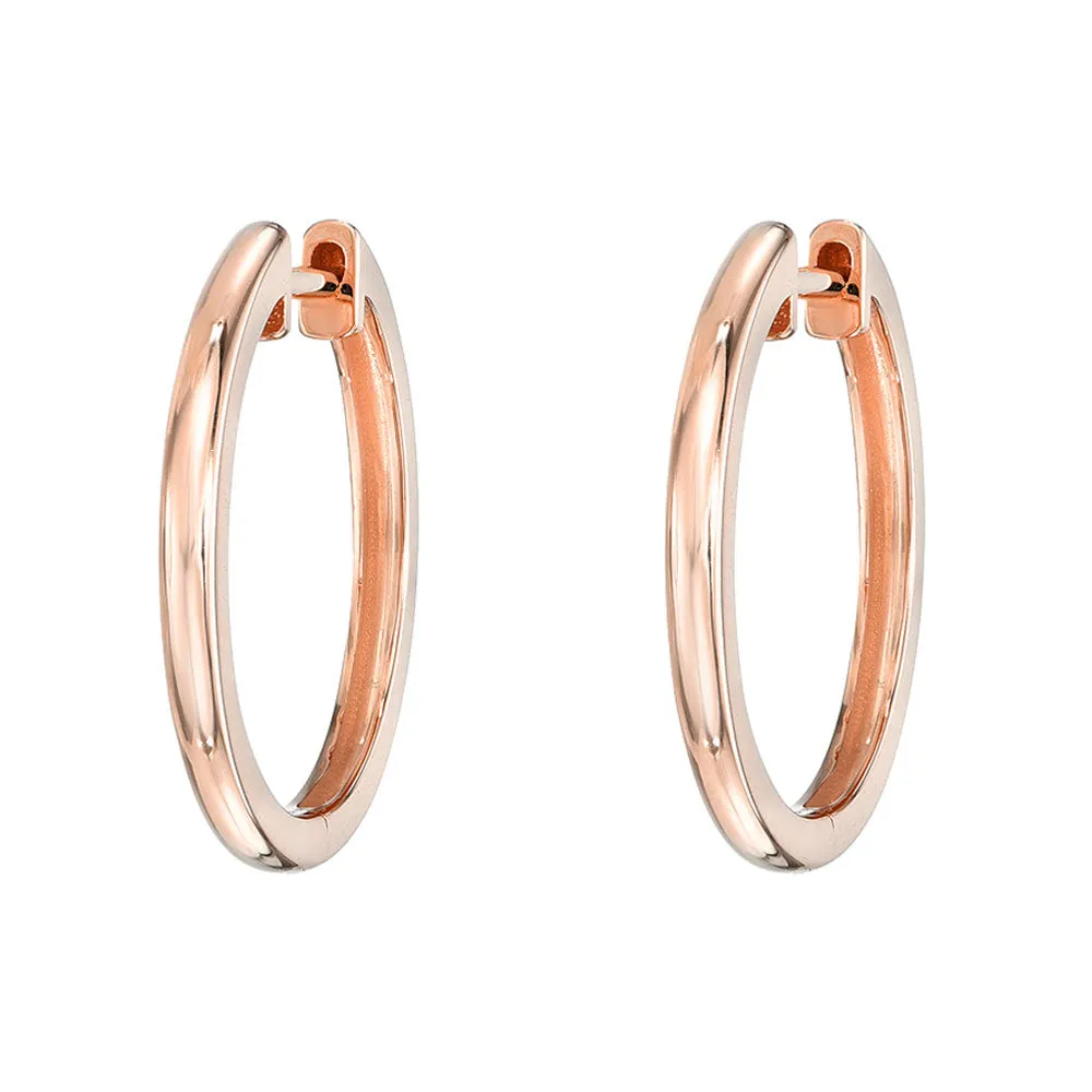 15mm High Polish 14k Gold Huggies