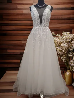A-Line Sleeveless Gown