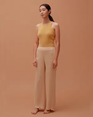 Accordion Pants / Sand Beige