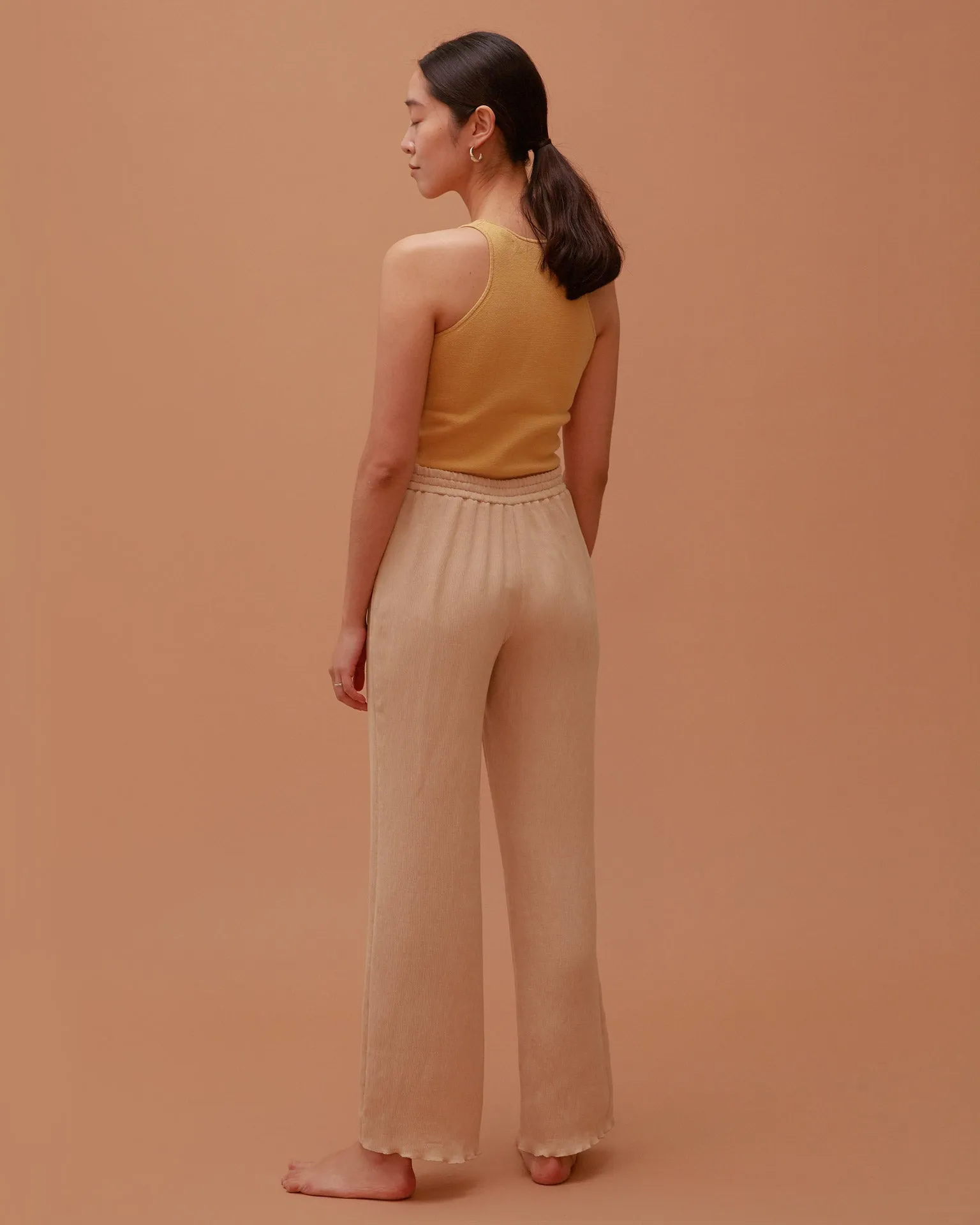Accordion Pants / Sand Beige