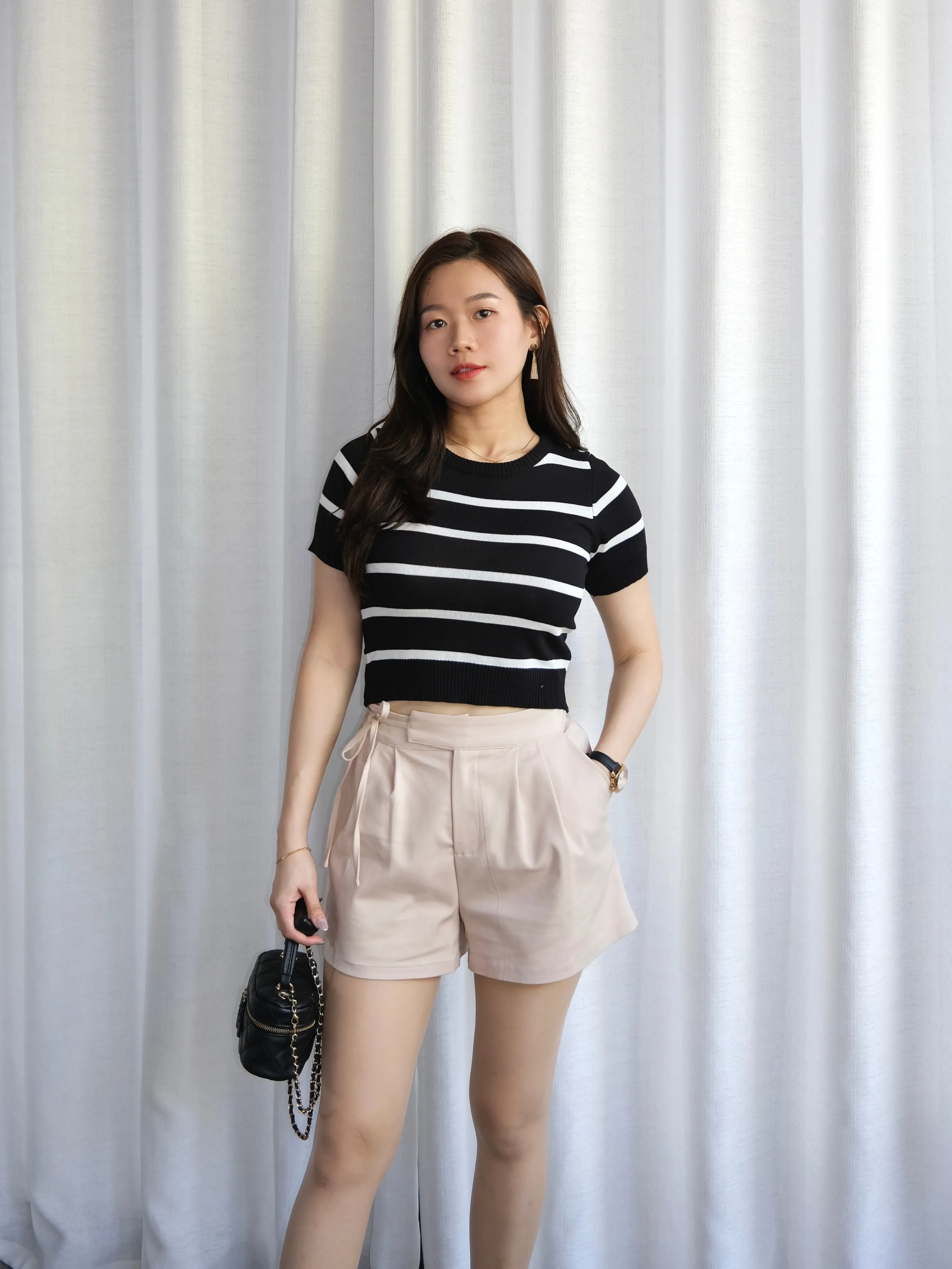 ACEWIN Tie Waist Premium High Waist Shorts (Size S-XXL) 501780