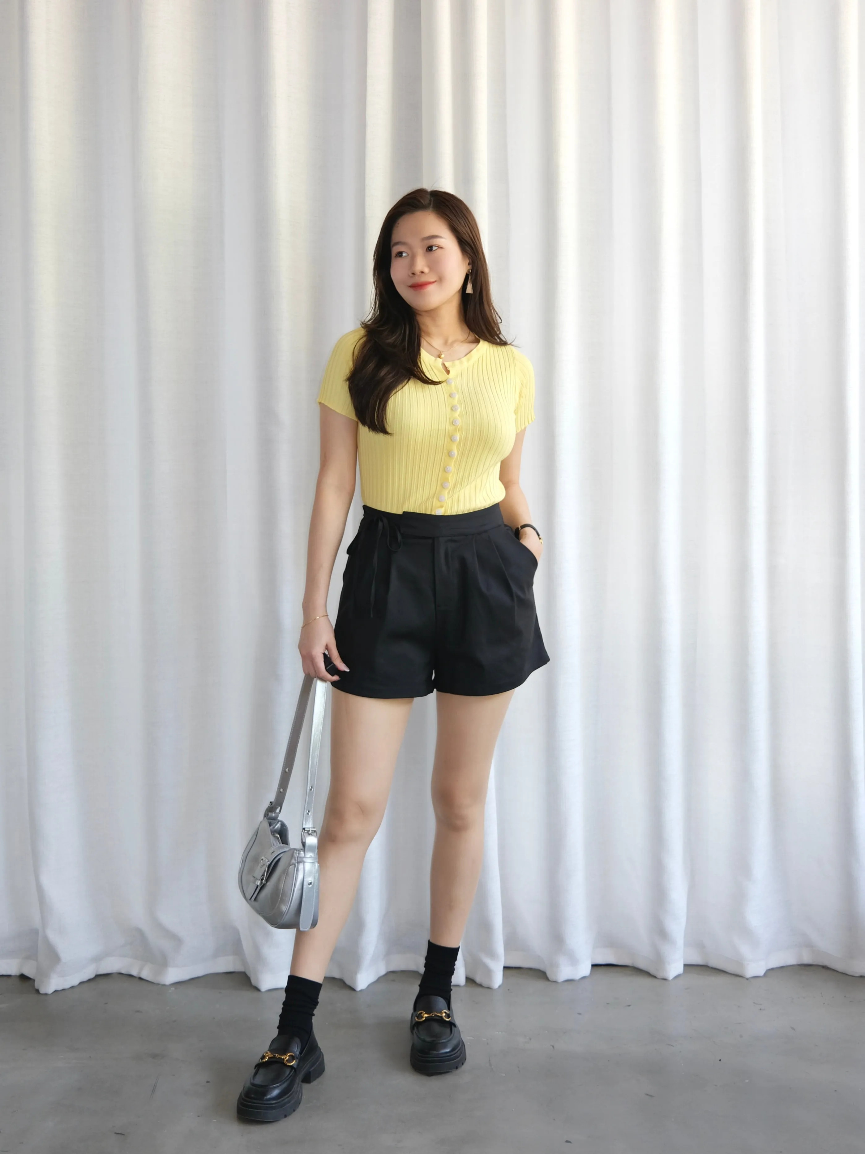 ACEWIN Tie Waist Premium High Waist Shorts (Size S-XXL) 501780