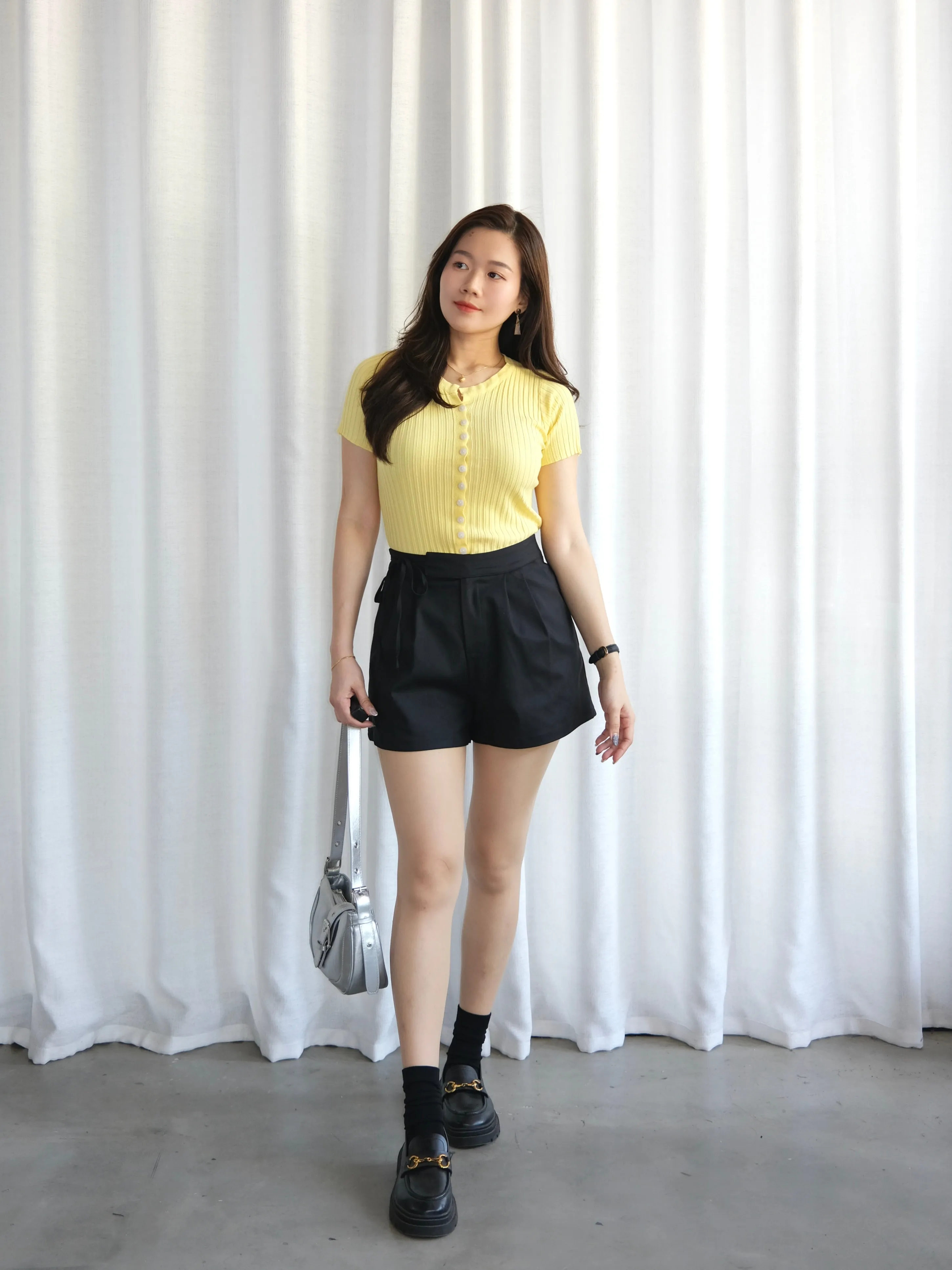 ACEWIN Tie Waist Premium High Waist Shorts (Size S-XXL) 501780