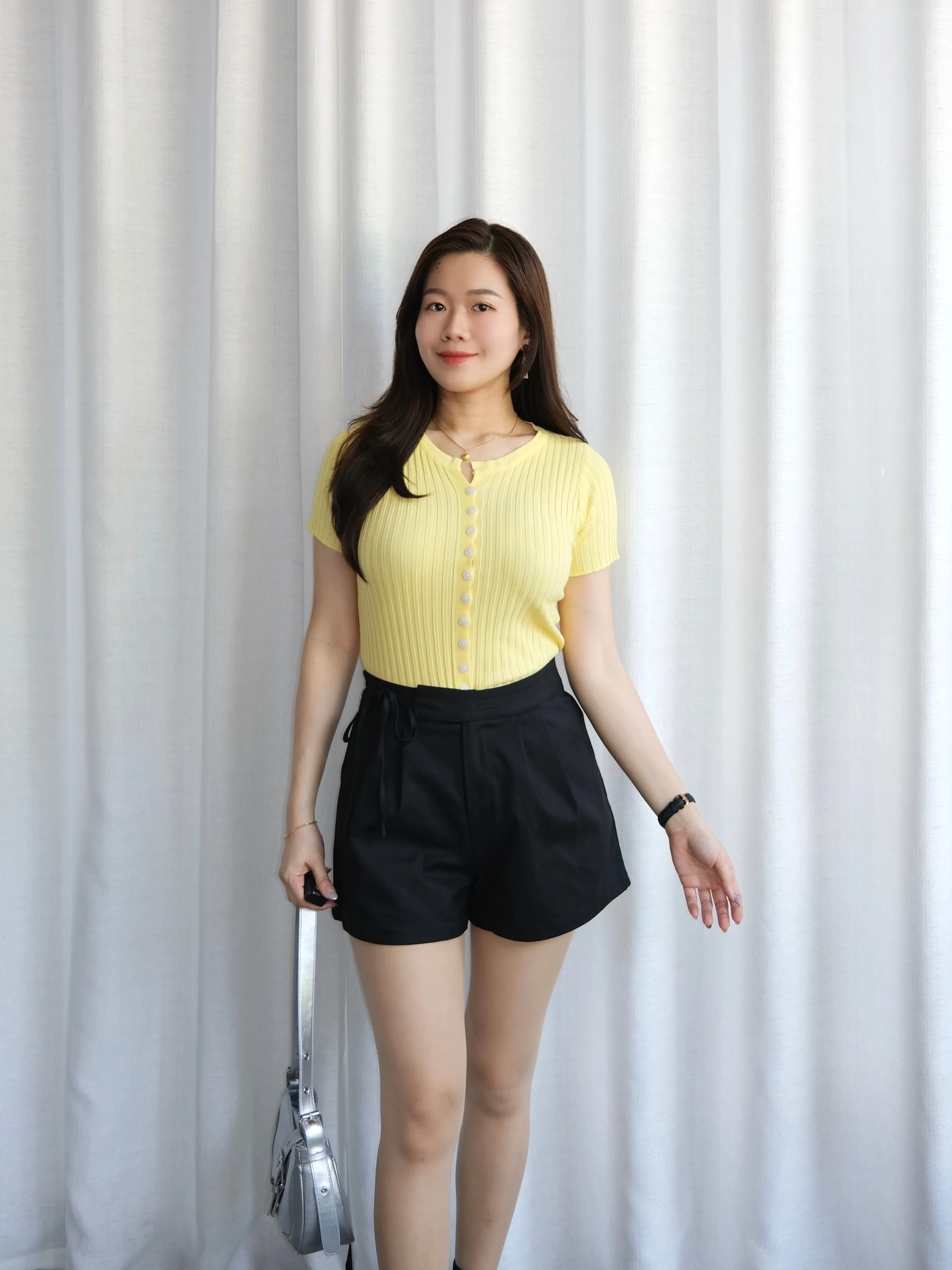ACEWIN Tie Waist Premium High Waist Shorts (Size S-XXL) 501780
