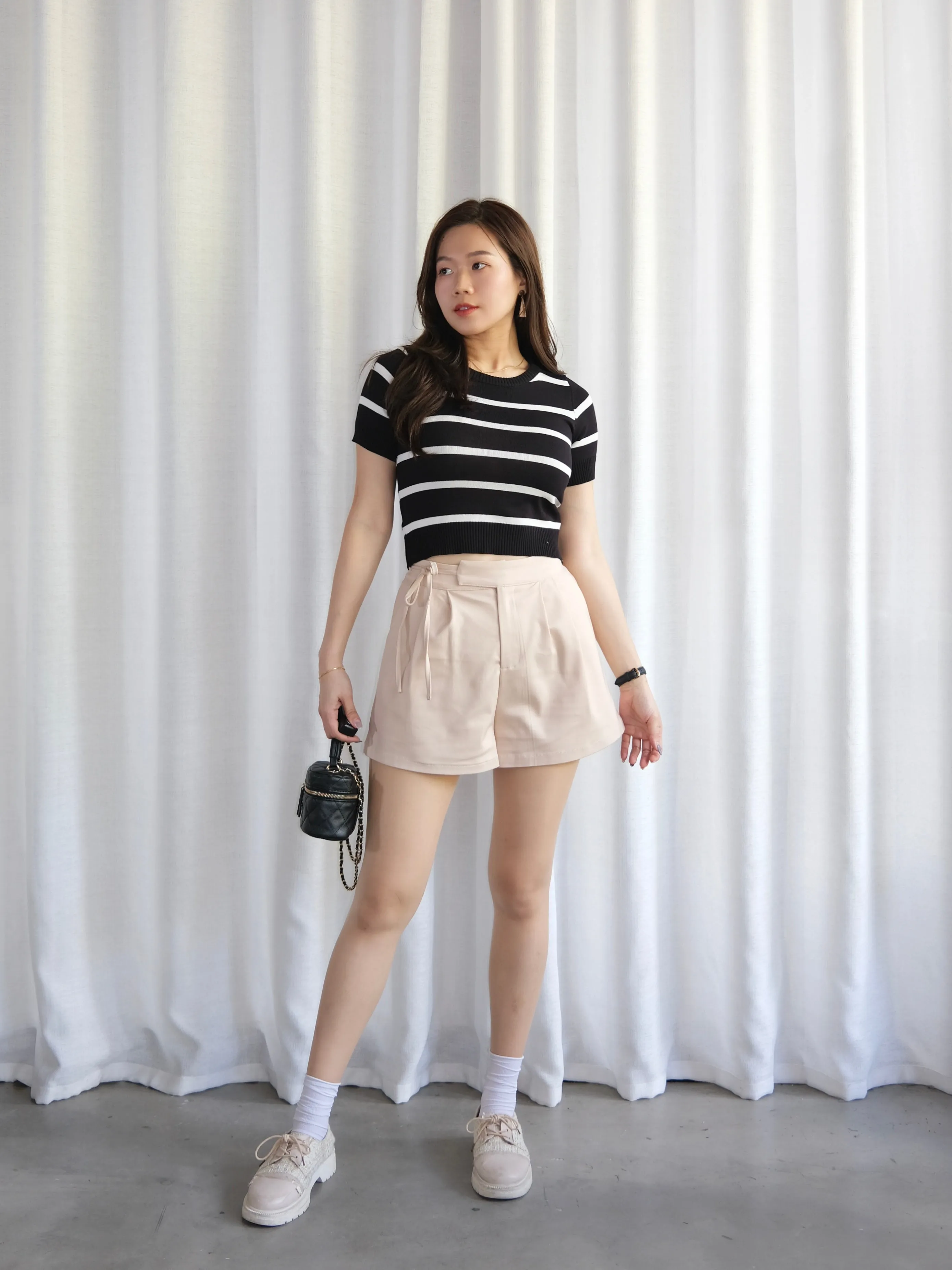 ACEWIN Tie Waist Premium High Waist Shorts (Size S-XXL) 501780