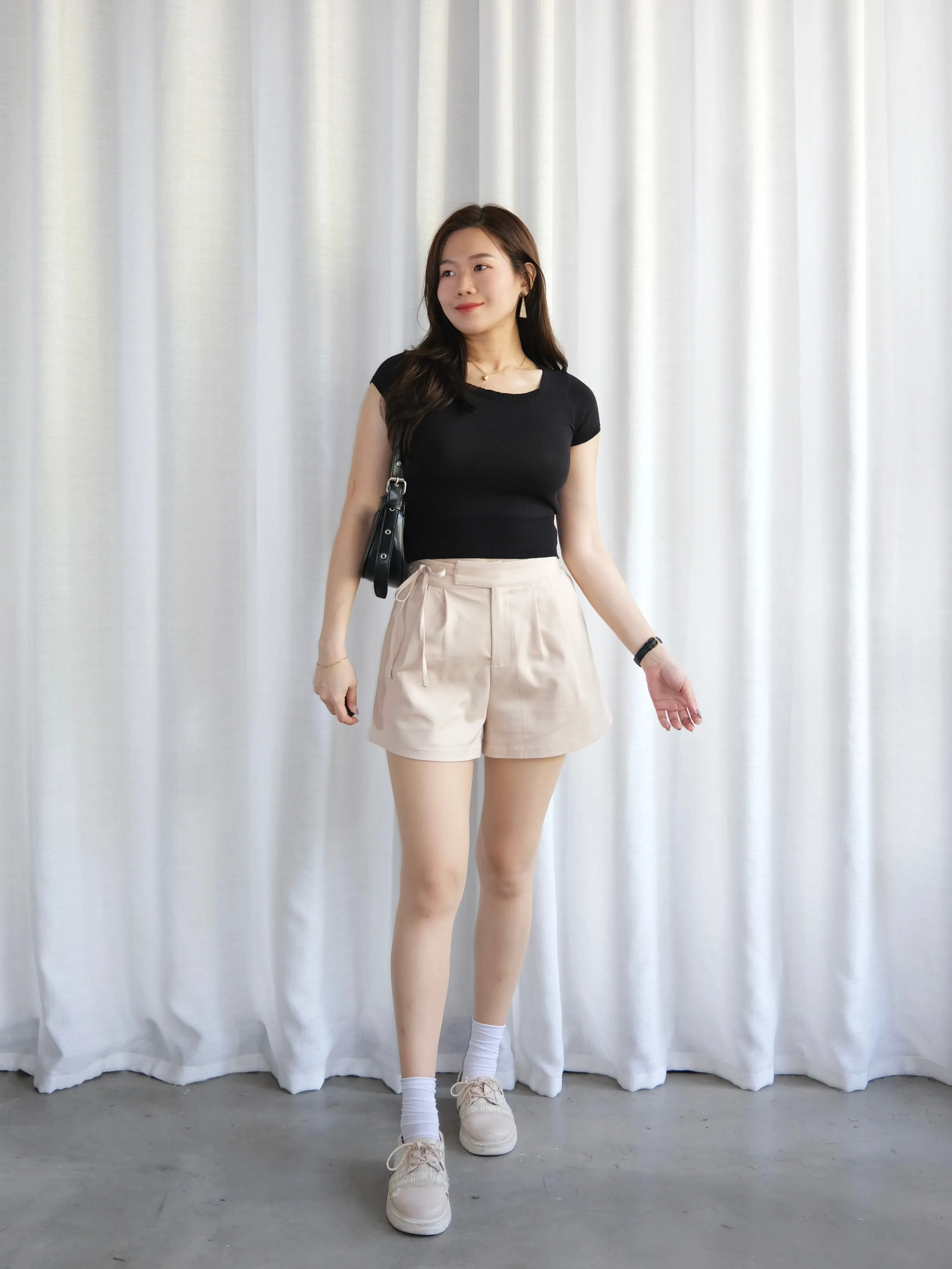 ACEWIN Tie Waist Premium High Waist Shorts (Size S-XXL) 501780