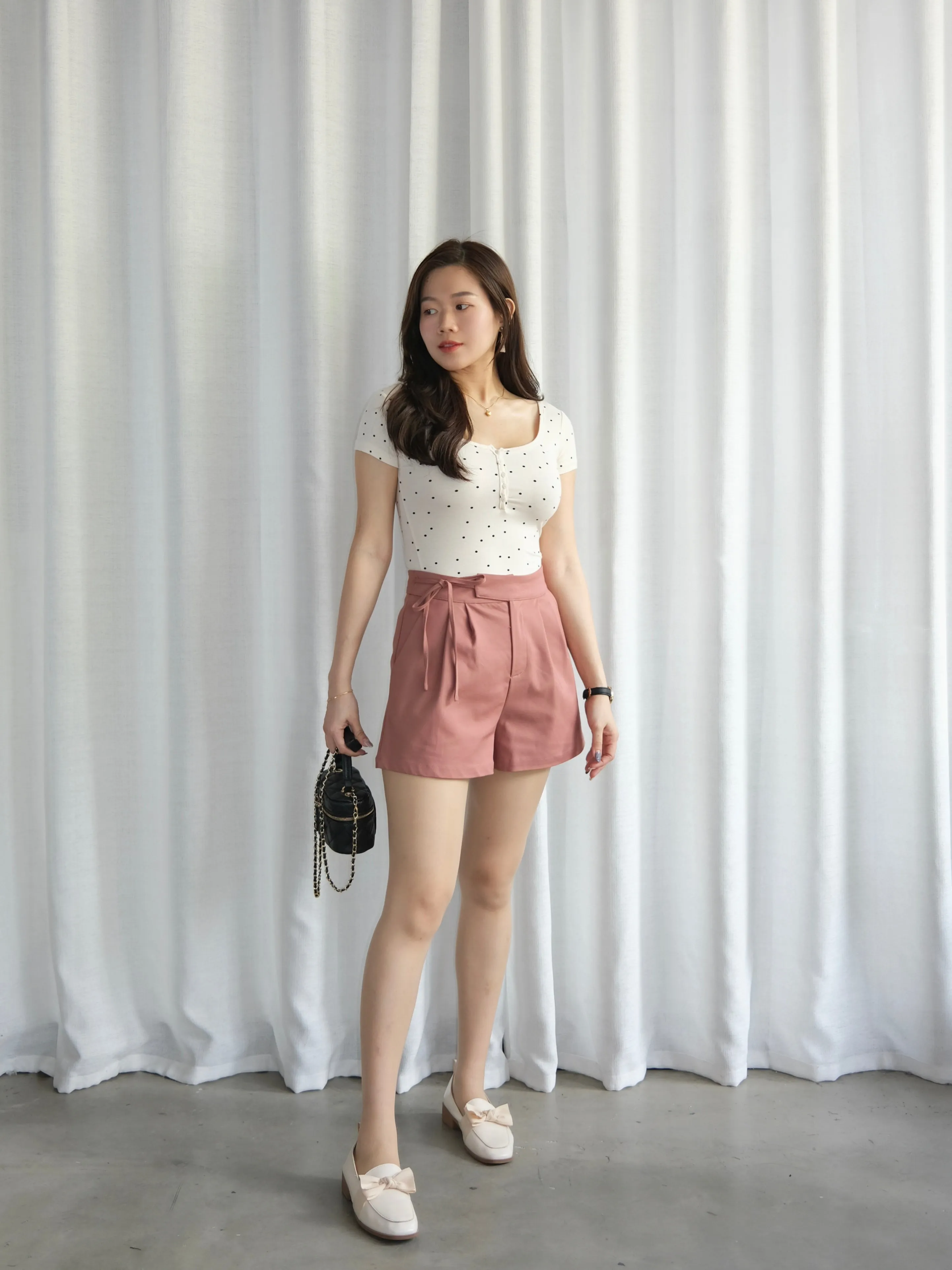 ACEWIN Tie Waist Premium High Waist Shorts (Size S-XXL) 501780