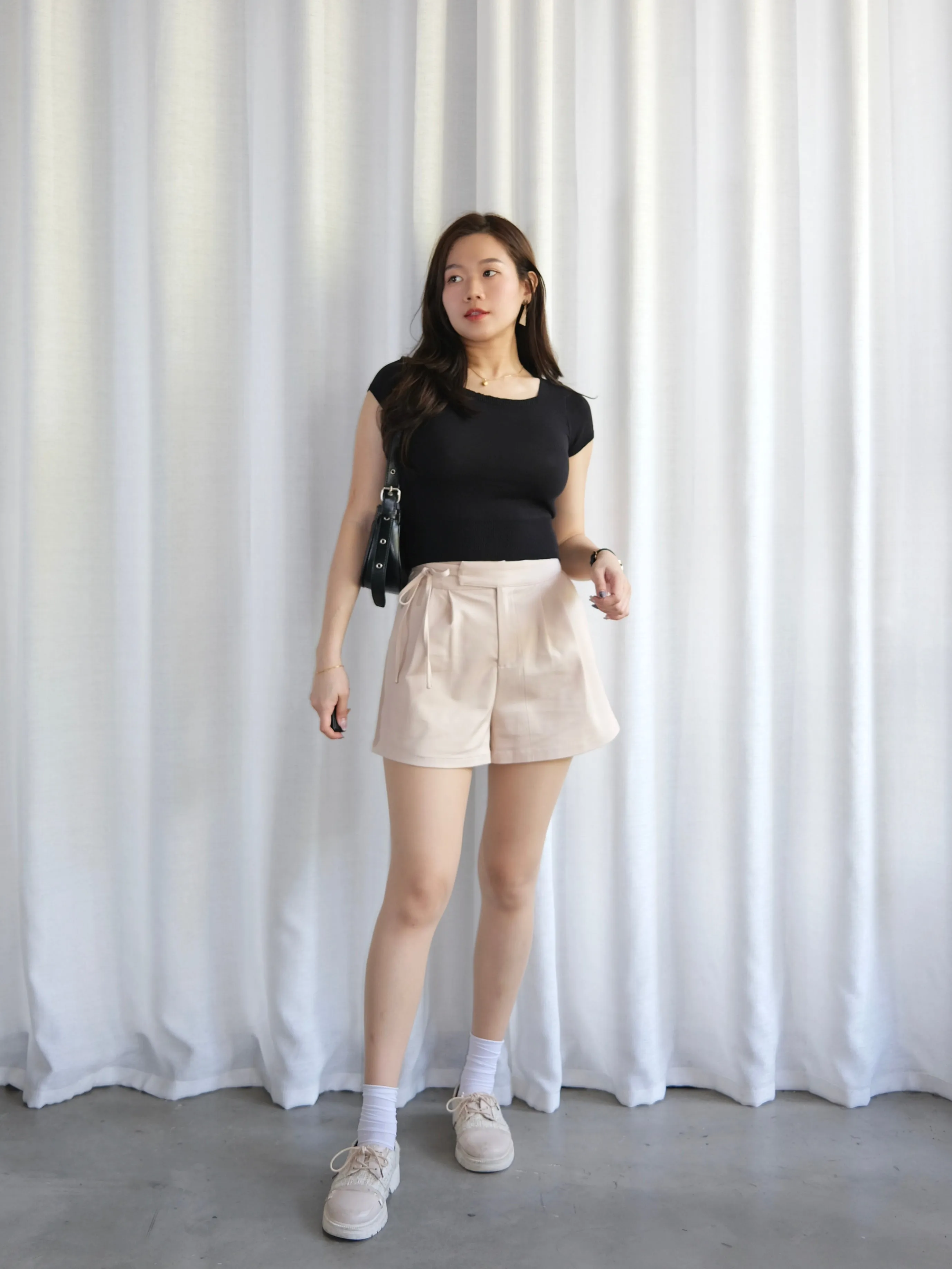 ACEWIN Tie Waist Premium High Waist Shorts (Size S-XXL) 501780