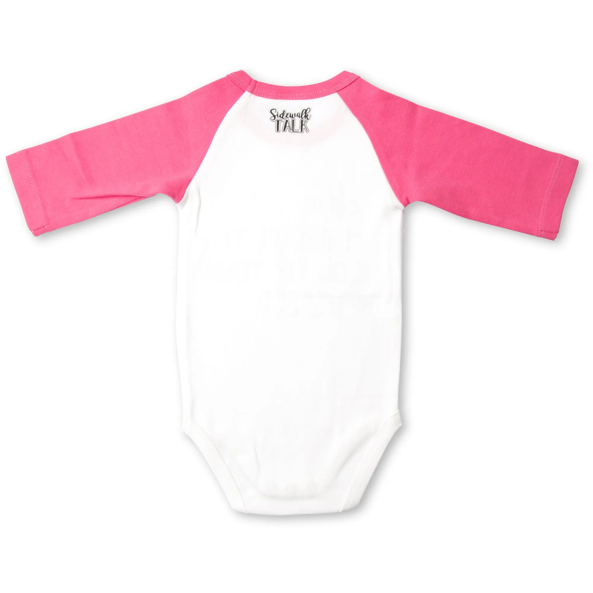Auntie 3/4 Length Pink Sleeve Onesie