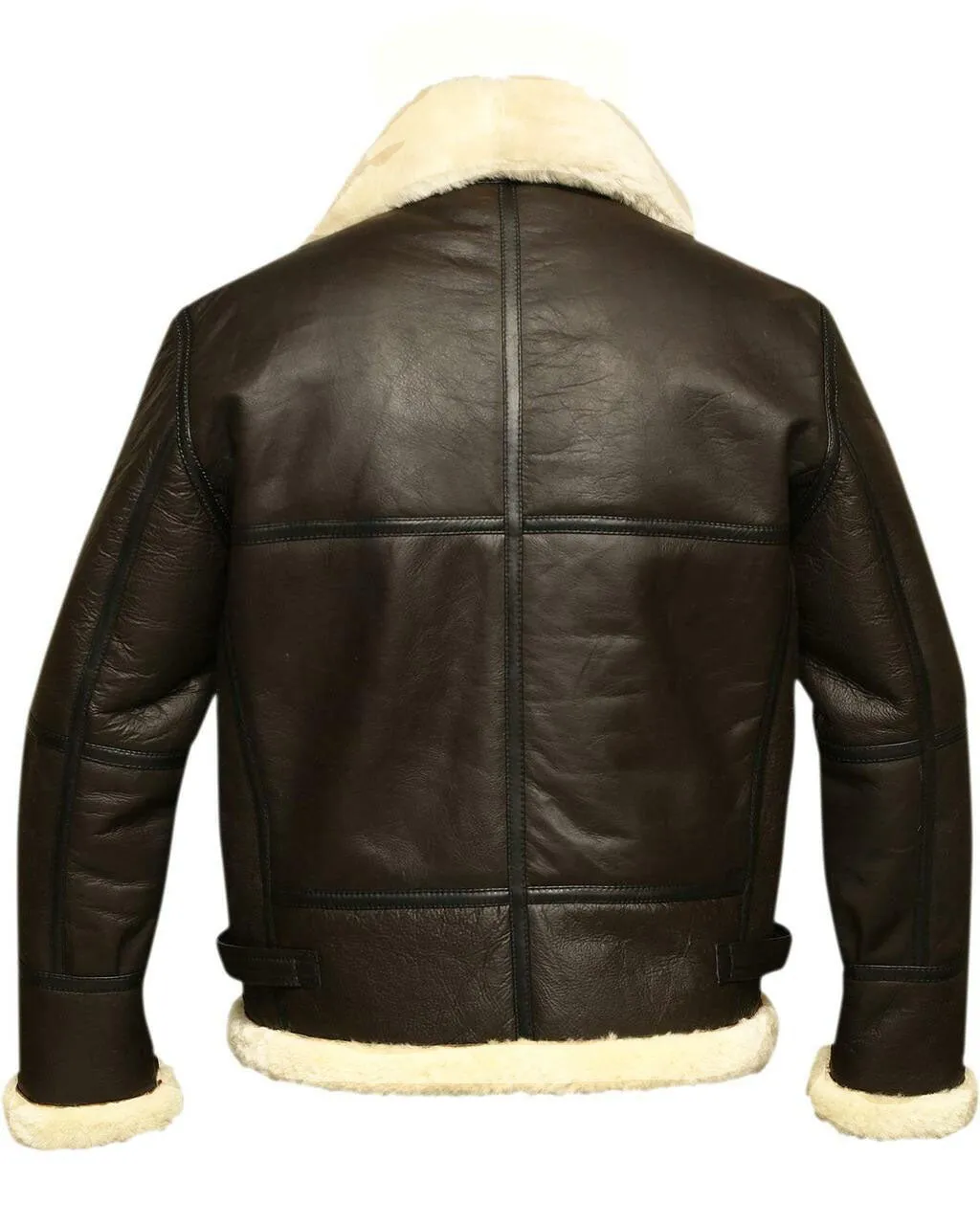 Aviator Flight Leather Jacket Men Shearling jacket