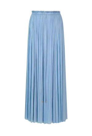 Blue Silk Tulle Skirt