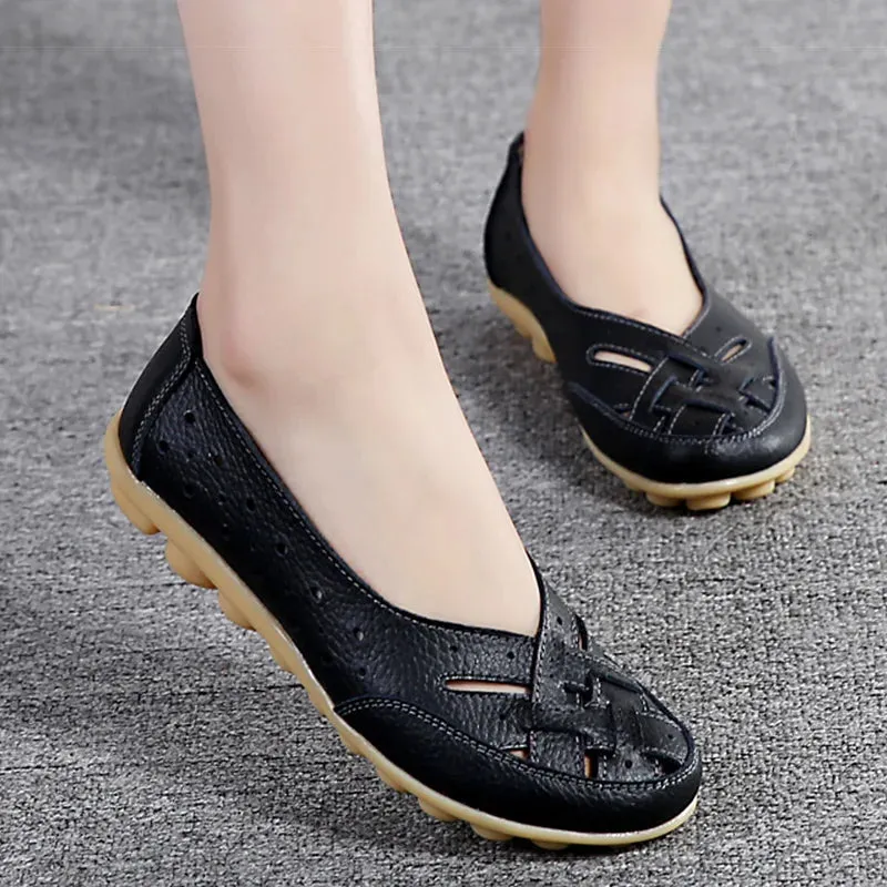 Breathable Leather Shoes For Women
