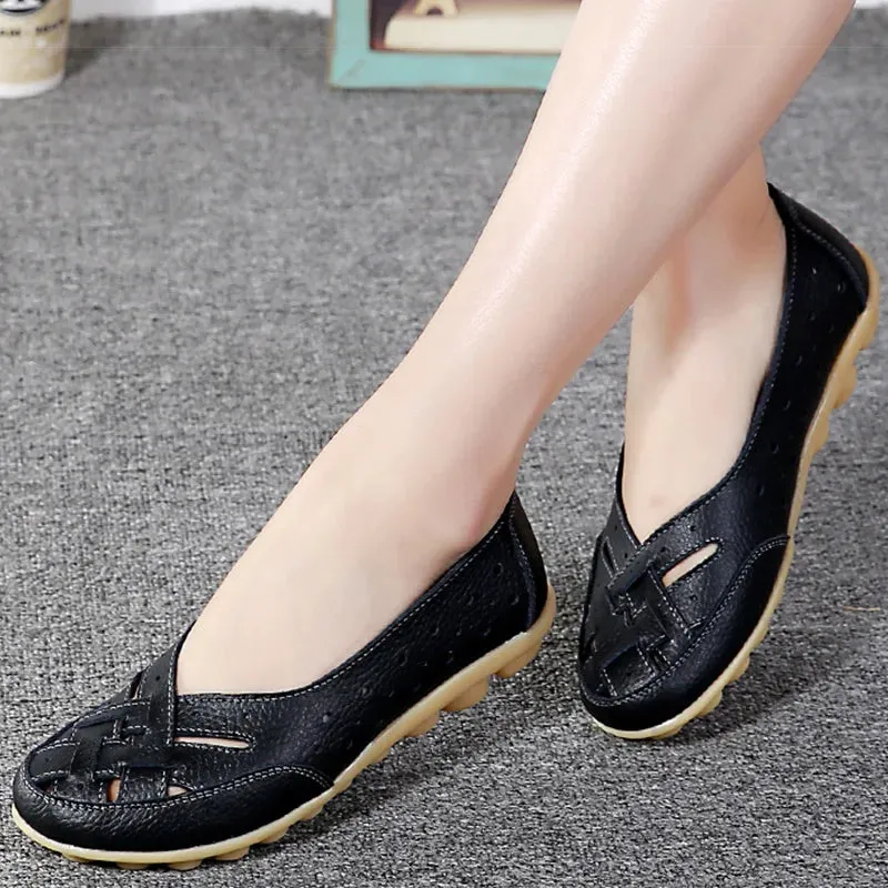 Breathable Leather Shoes For Women