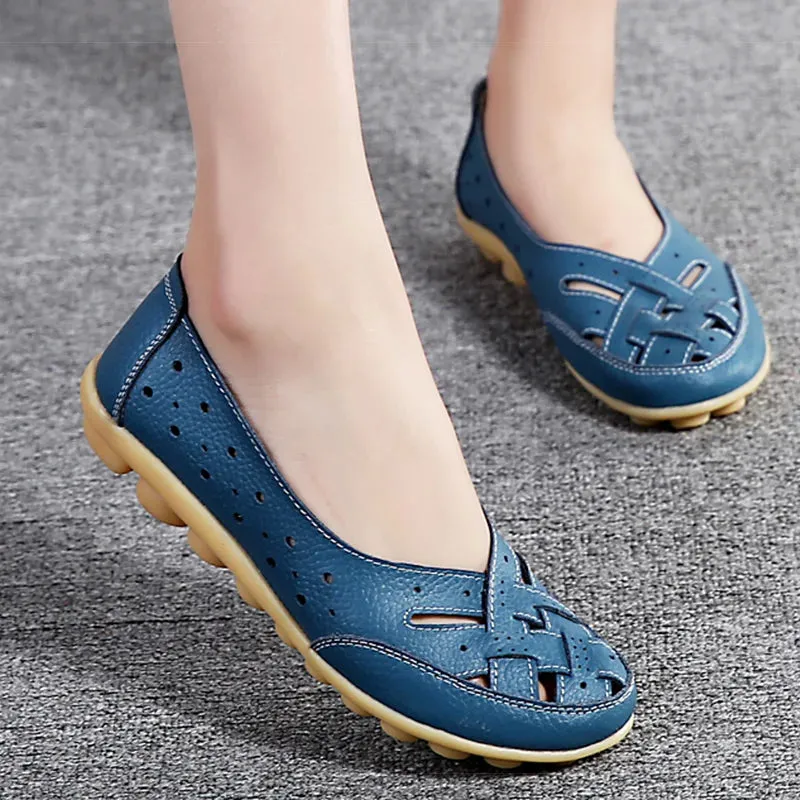 Breathable Leather Shoes For Women