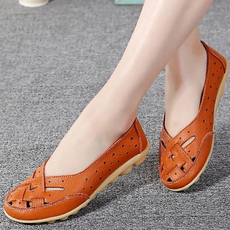 Breathable Leather Shoes For Women