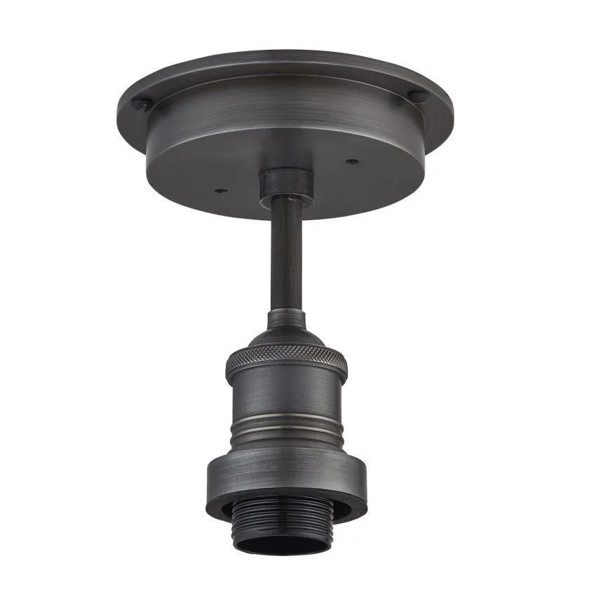 Brooklyn Outdoor & Bathroom Globe Flush Mount - Pewter - Industville