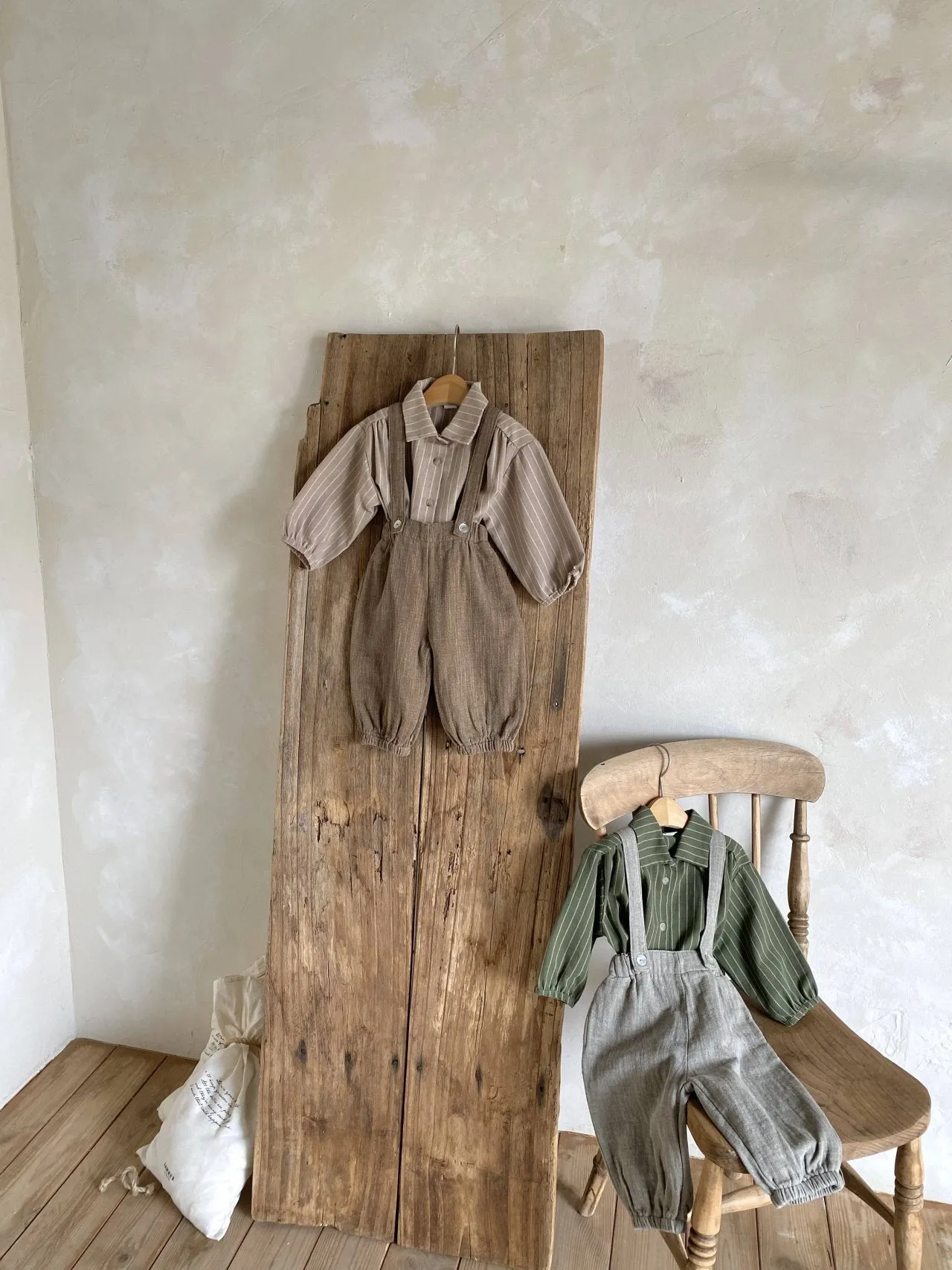 Button Suspender Pants _ 2 Colours