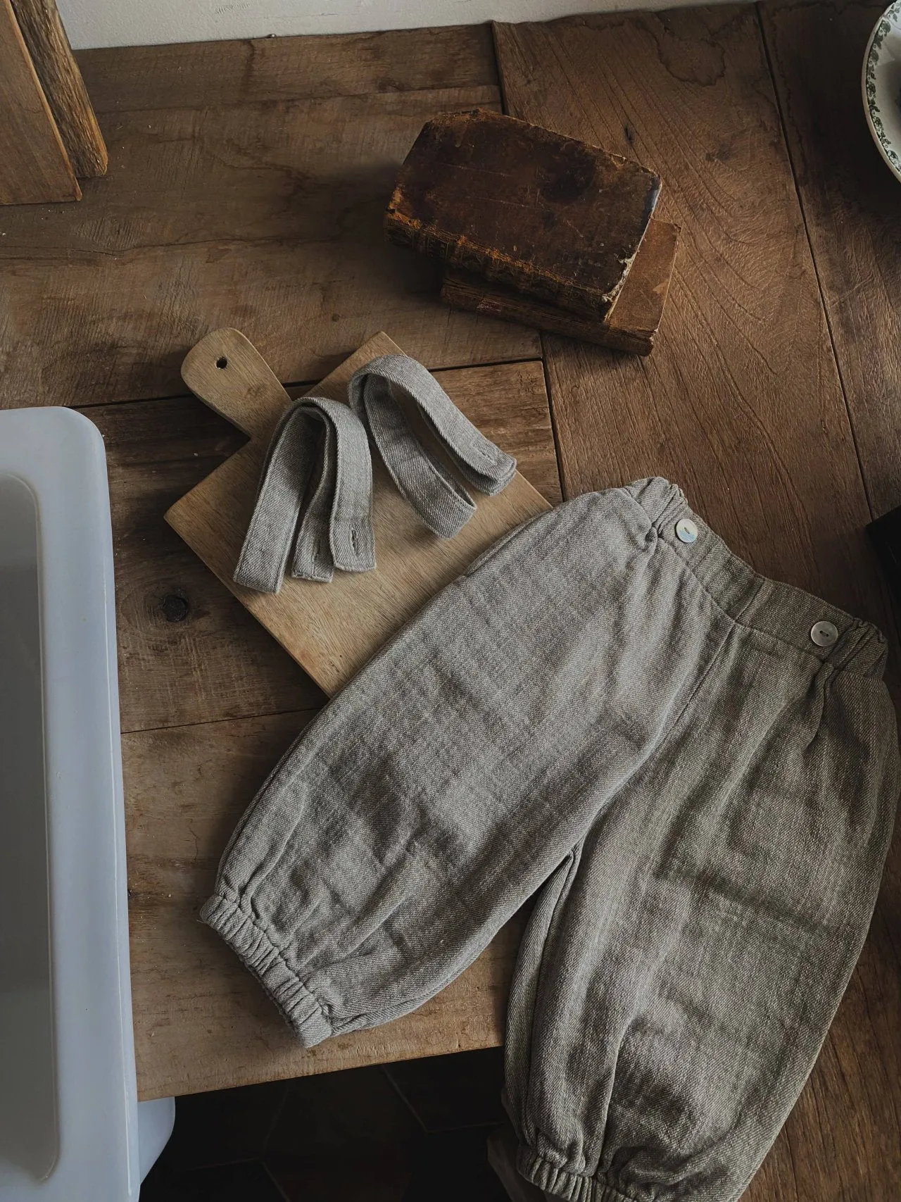 Button Suspender Pants _ 2 Colours