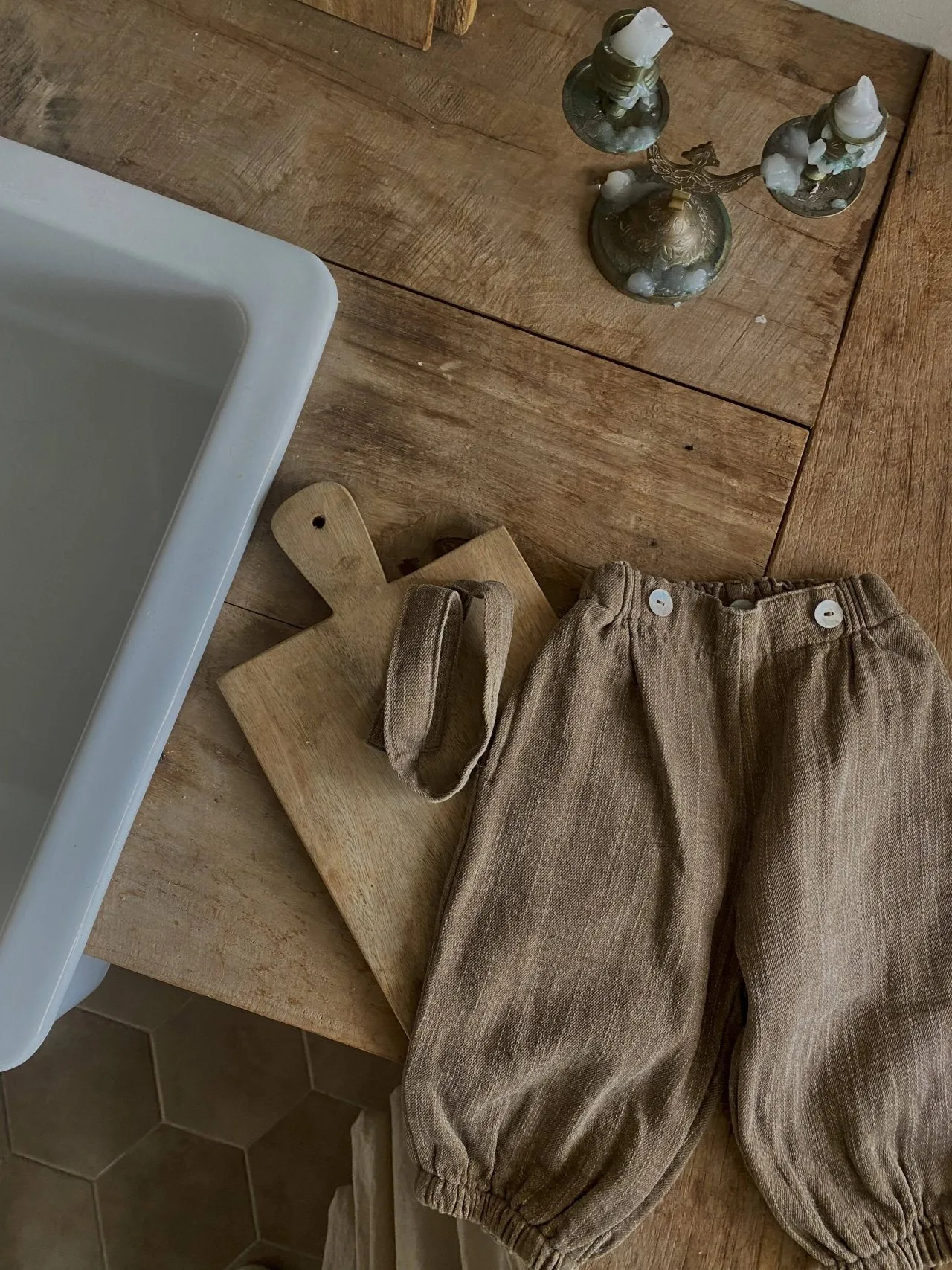 Button Suspender Pants _ 2 Colours