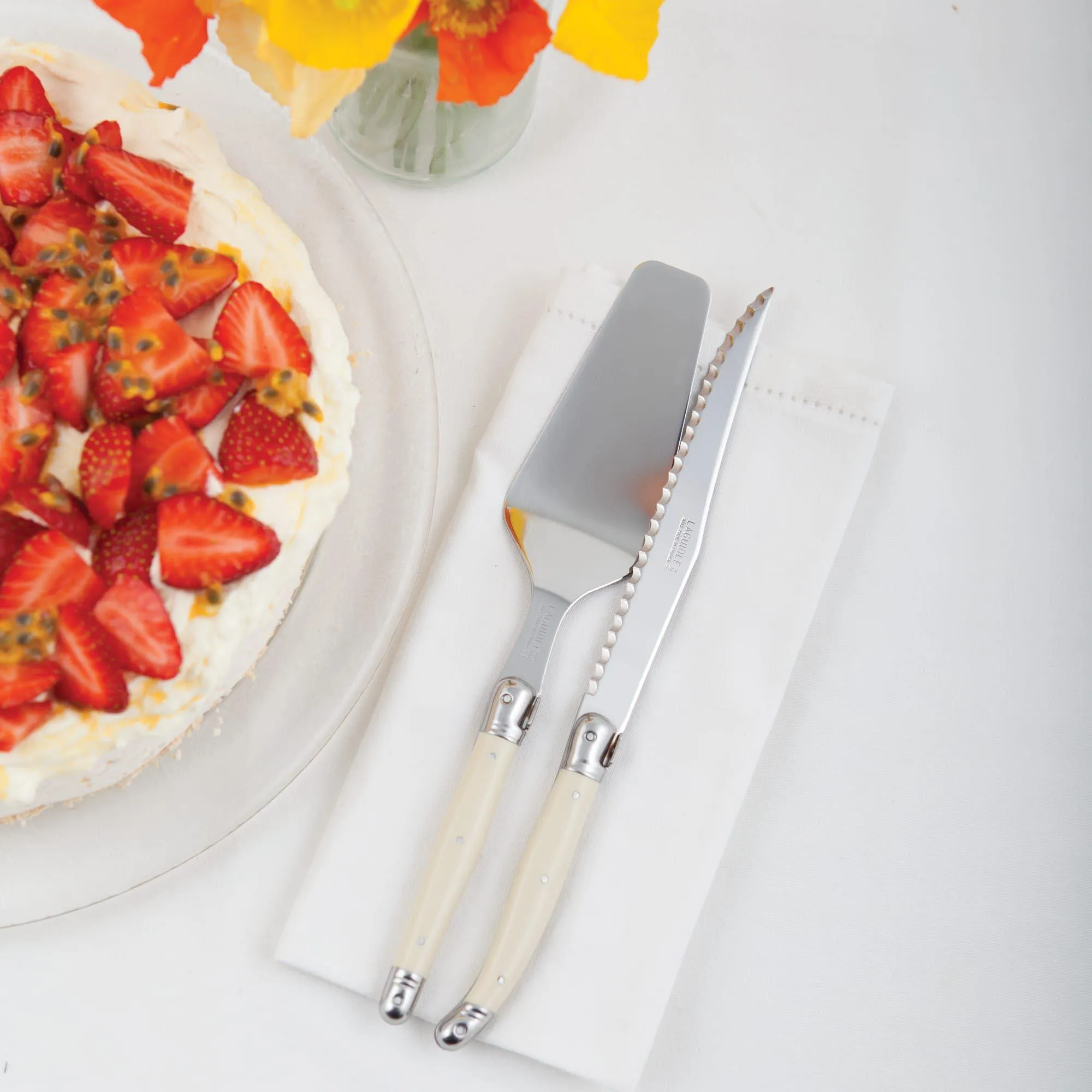 Cake Server & Knife Set | Ivory