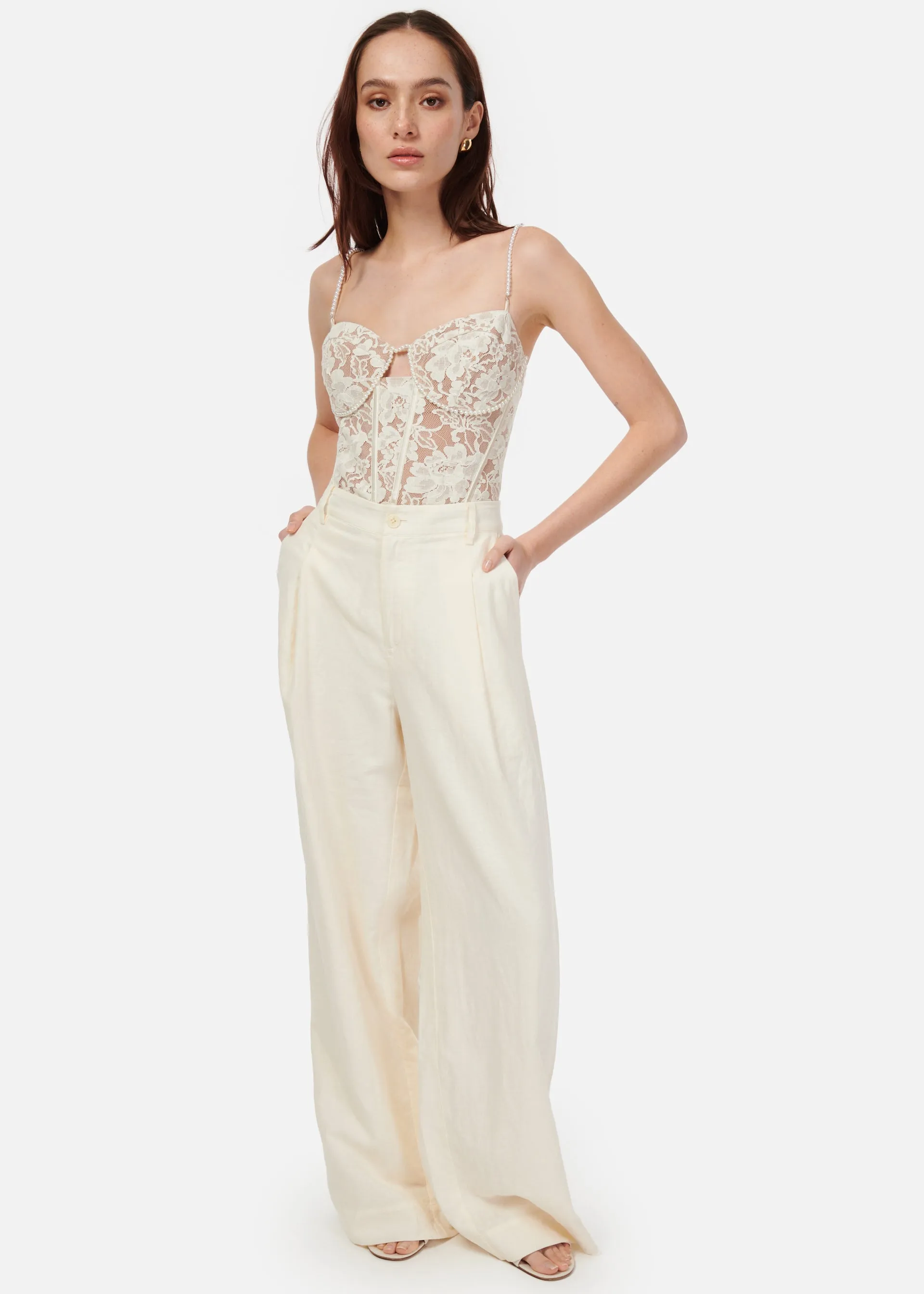 CAMI NYC Delmara Bodysuit - Ceramic