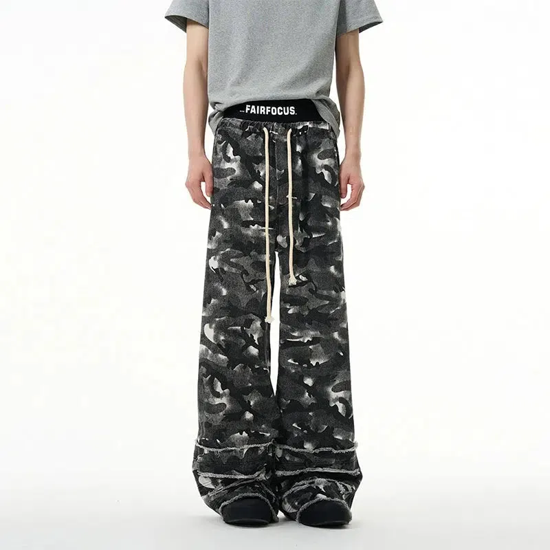 Camouflage Drawstring Cargo Pants