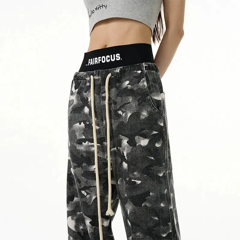 Camouflage Drawstring Cargo Pants