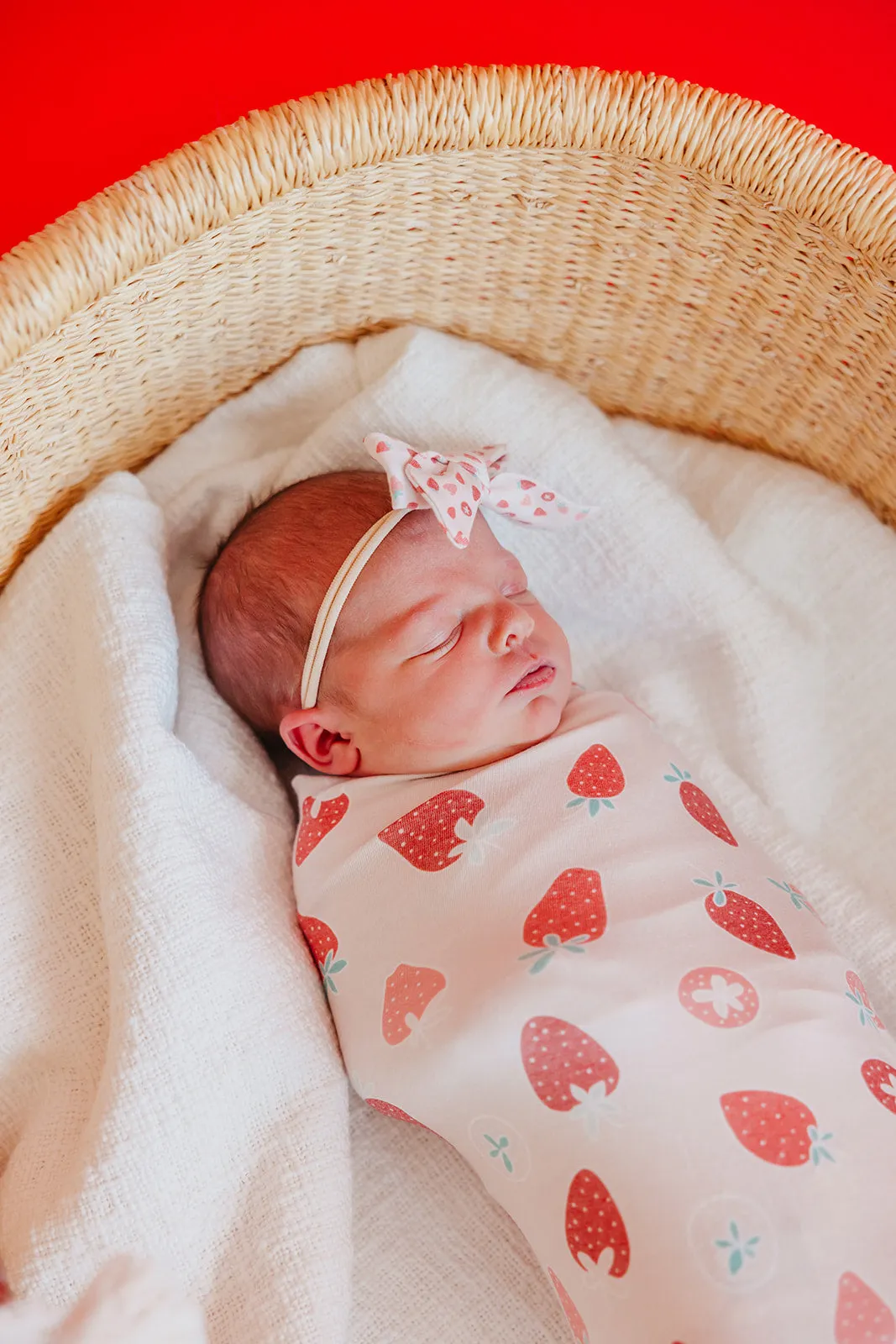 Classic Nylon Bow - Strawberry