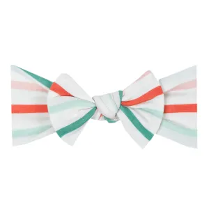 Copper Pearl: Knit Headband Bow - Tinsel