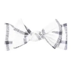 Copper Pearl Ledger Knit Headband Bow