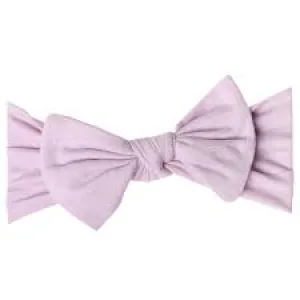Copper Pearl Lily Knit Headband Bow