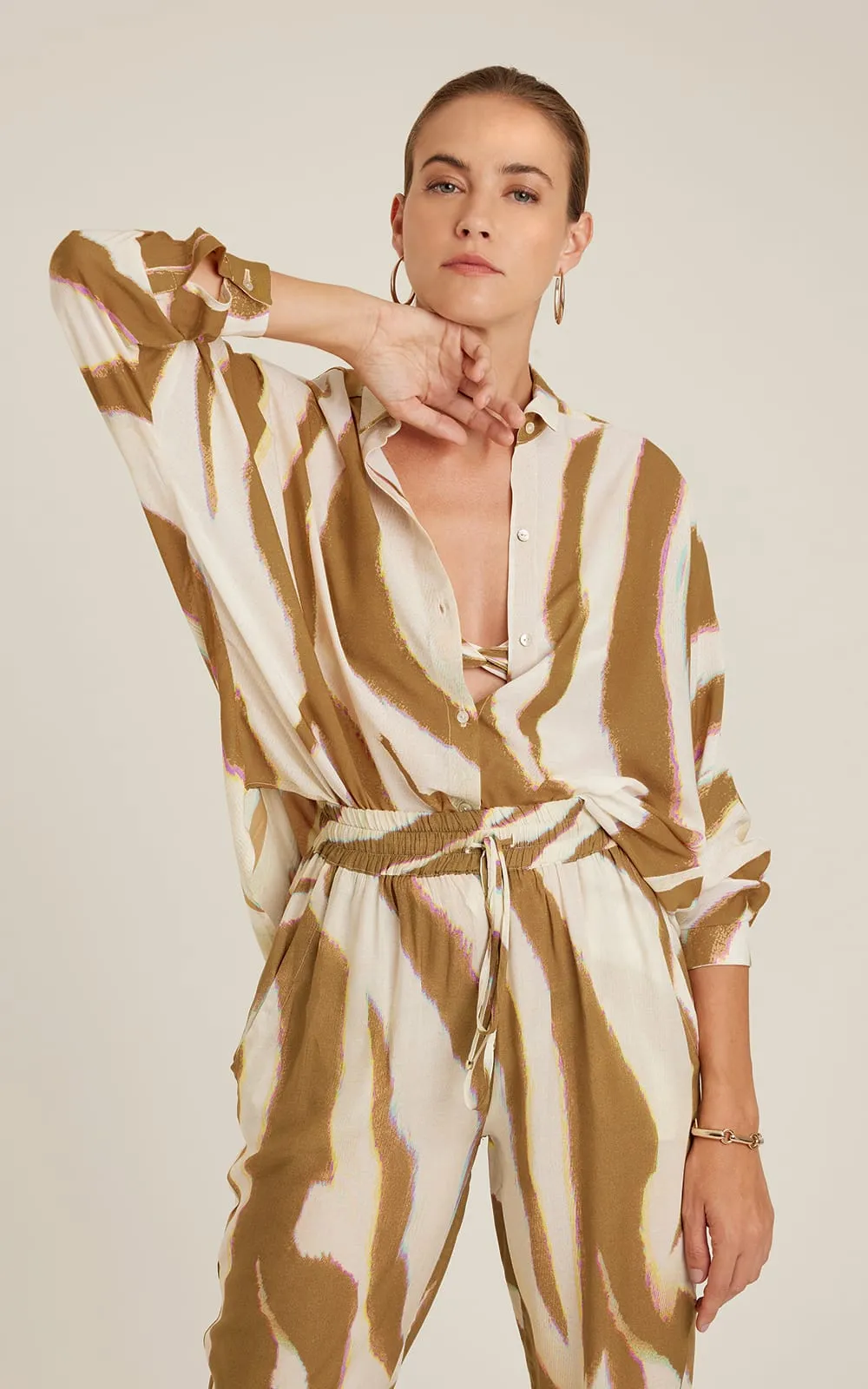 Crimped Shoulder Shirt Oryx