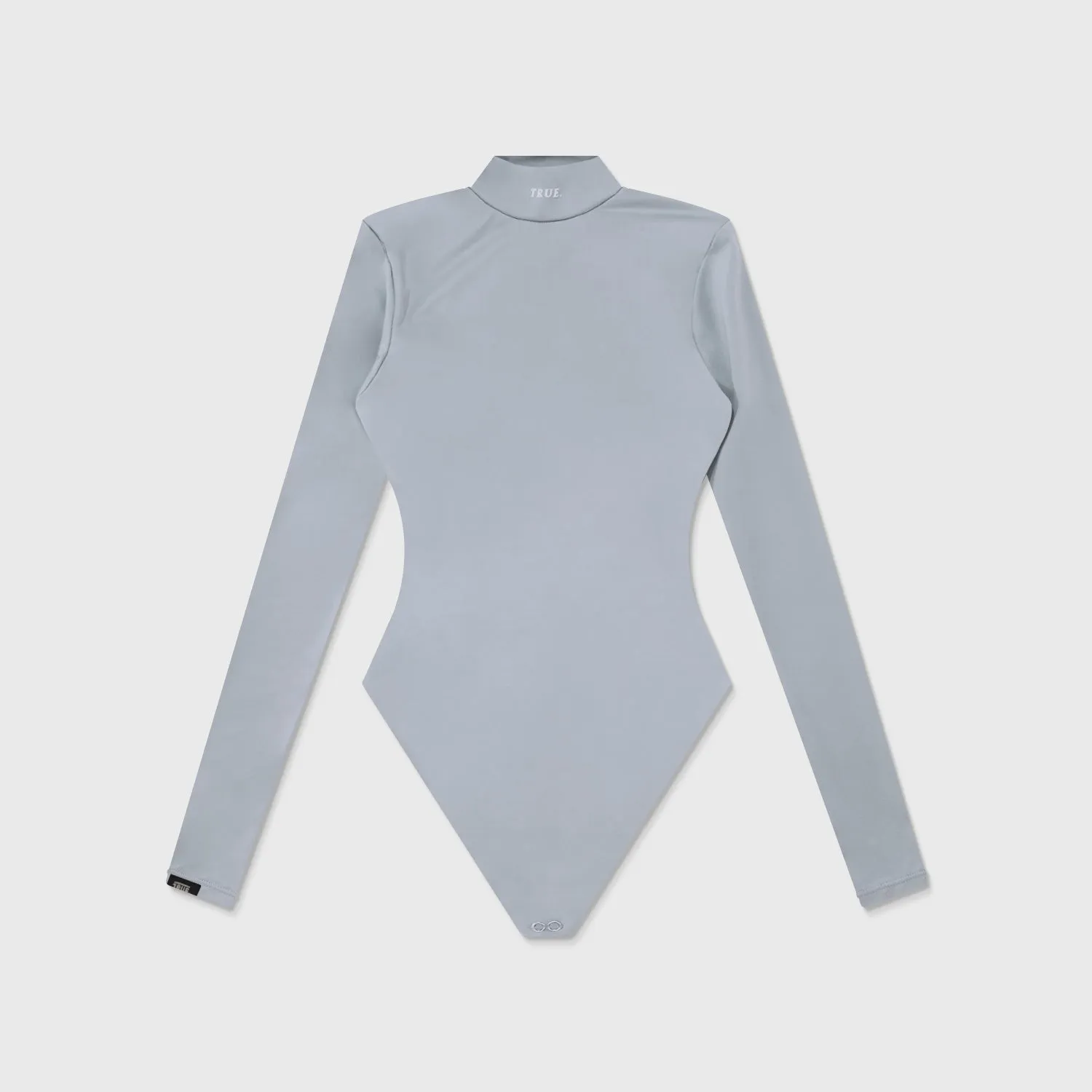 Cut-Out Back Bodysuit - Light Gray
