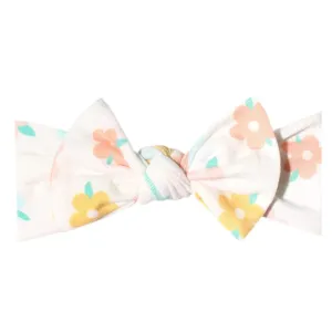 Daisy Knit Headband Bow
