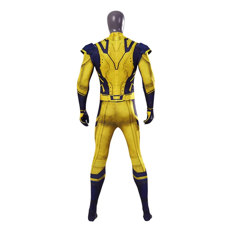 Deadpool 3 Wolverine Cosplay Costume Captain America Superhero Wolverine Jumpsuit With Claw Prop