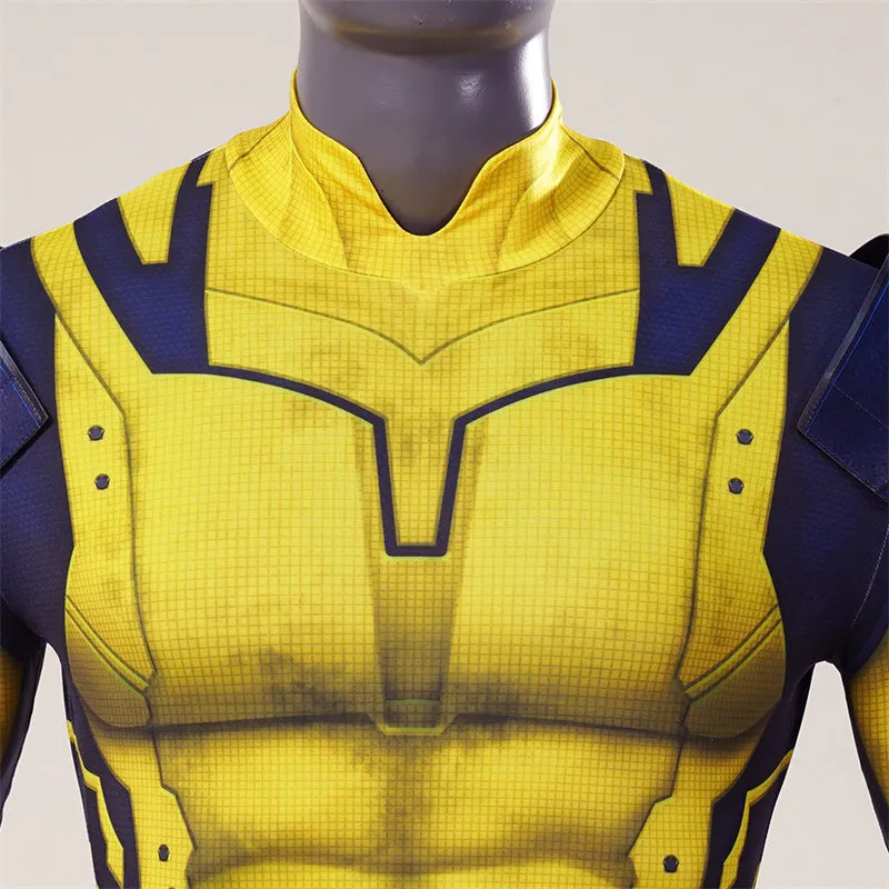Deadpool 3 Wolverine Cosplay Costume Captain America Superhero Wolverine Jumpsuit With Claw Prop