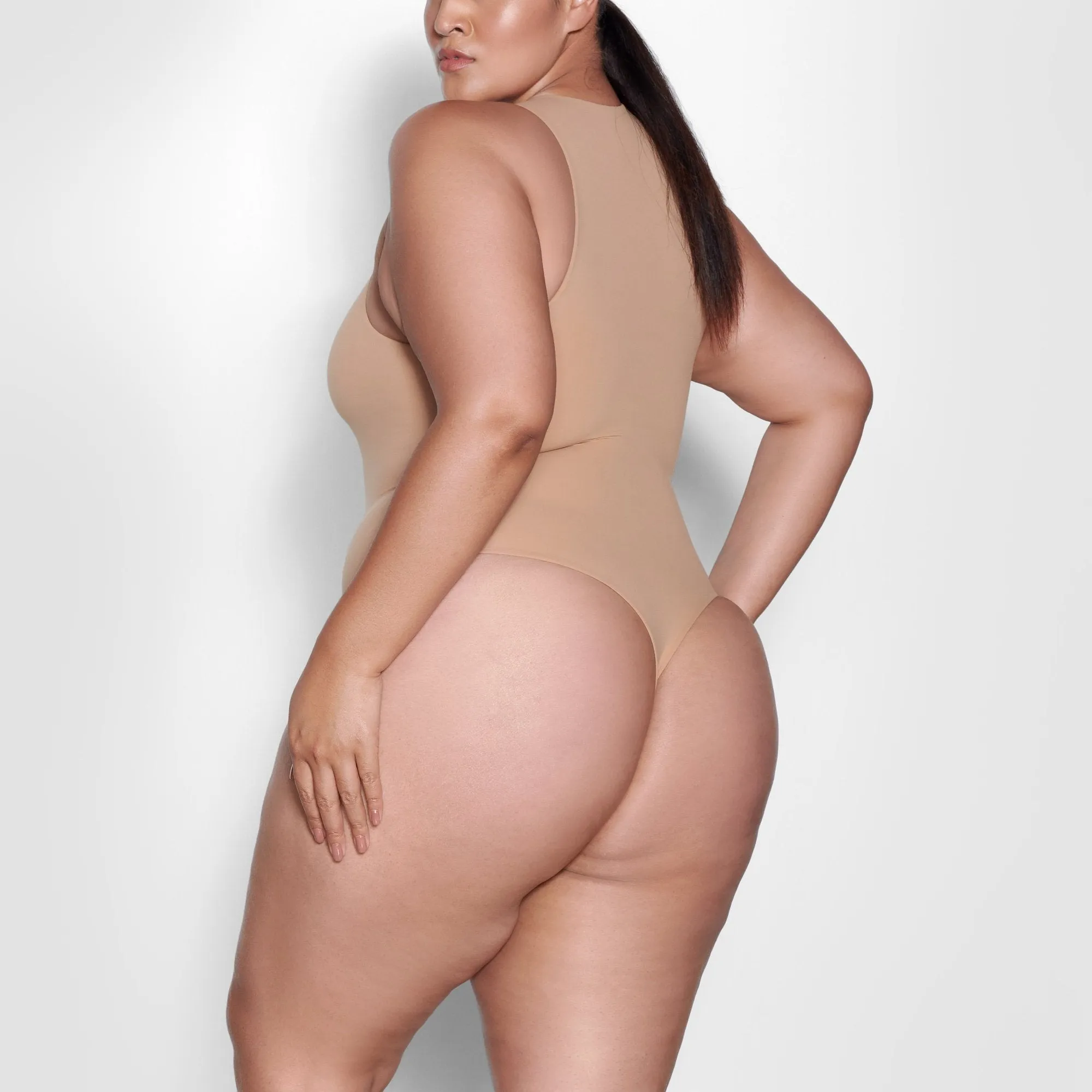 FITS EVERYBODY HIGH NECK BODYSUIT | OCHRE