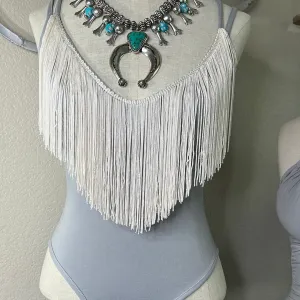 Fringe Platinum Crisscross Bodysuit