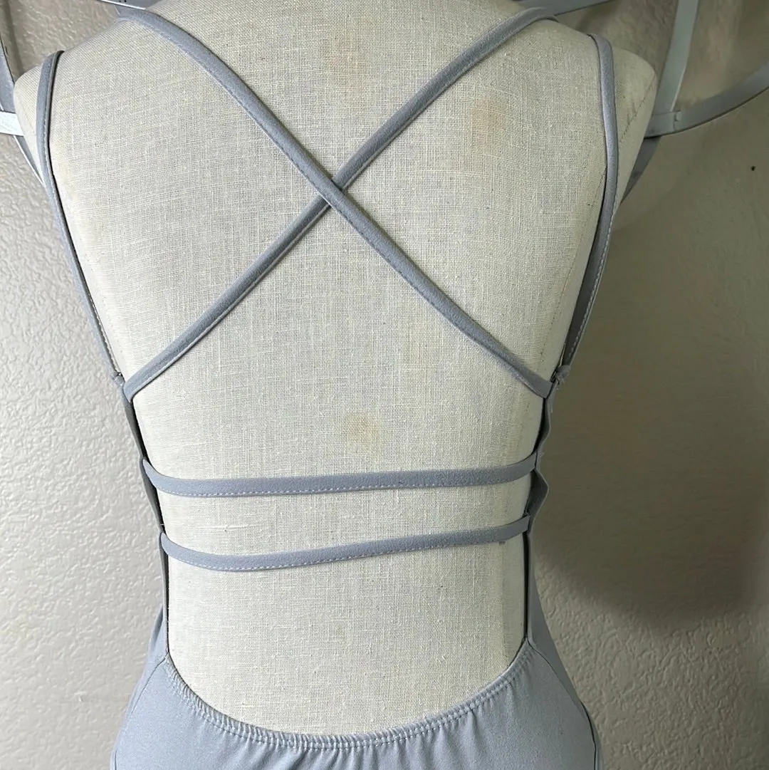 Fringe Platinum Crisscross Bodysuit