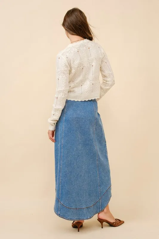 Get in the Groove Denim Skirt