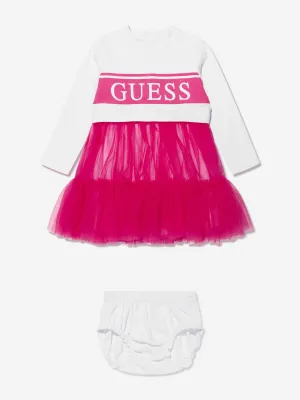 Guess Baby Girls Dress With Knickers in White