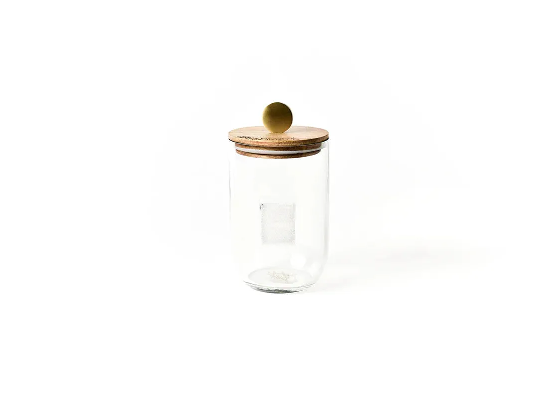 Happy Everything Small Mini Glass Jar with Lid