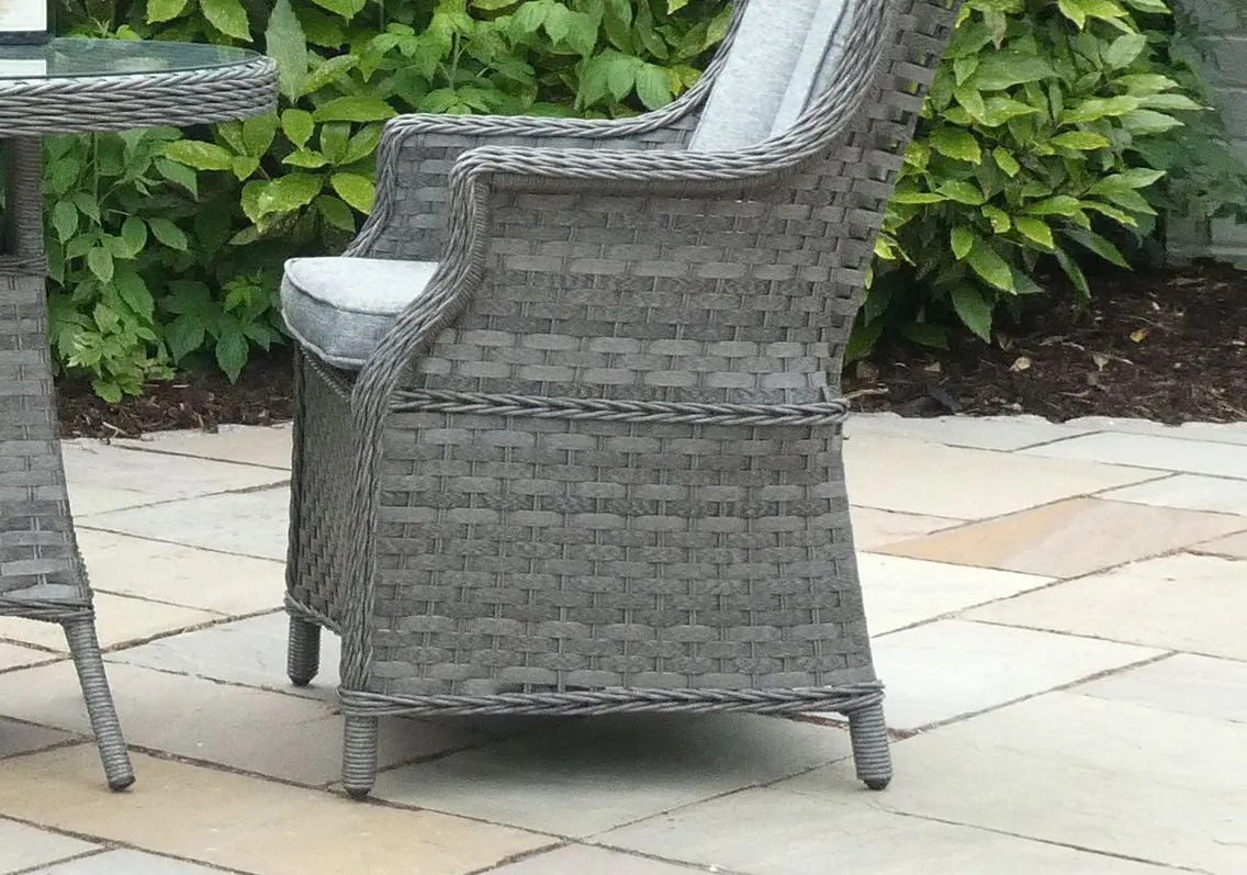 Hatherton Rattan- Bistro Set- Grey
