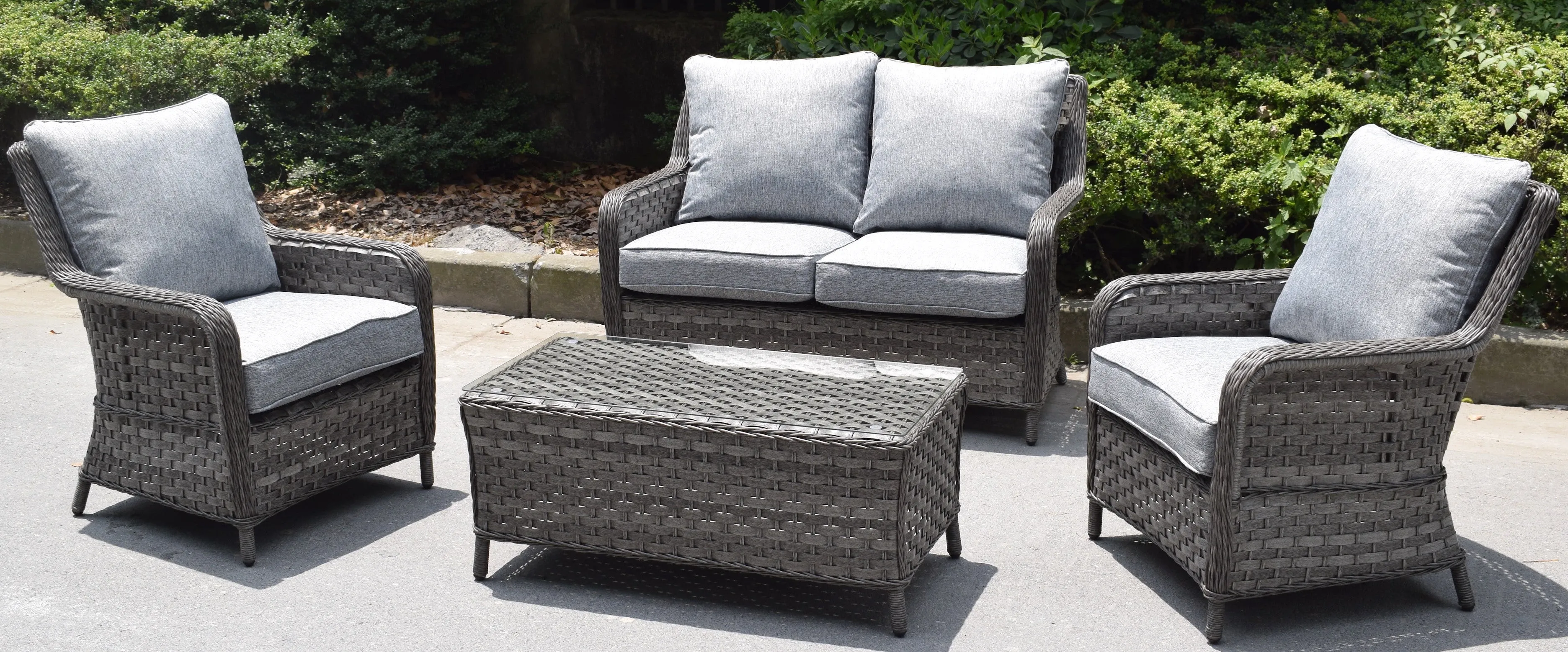 Hatherton Rattan- Sofa Set- Grey Or Natural