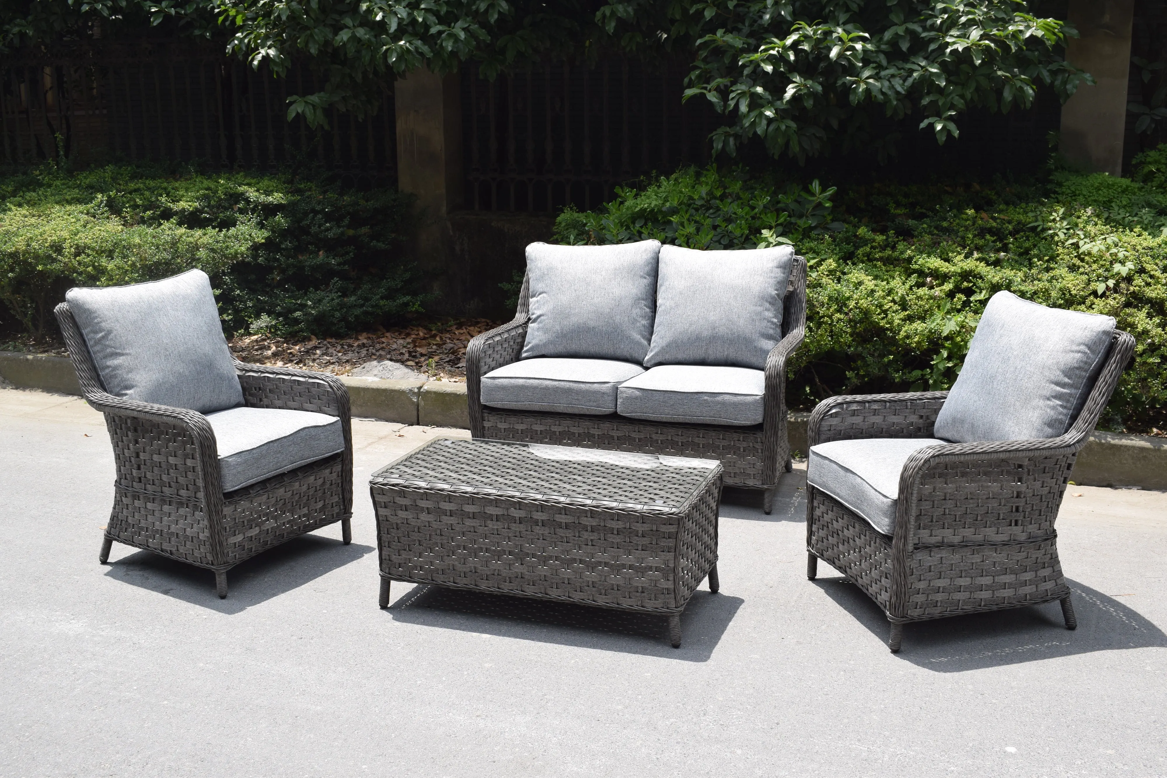 Hatherton Rattan- Sofa Set- Grey Or Natural