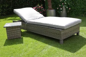 Hatherton Rattan- Sun Lounger- Grey or Natural