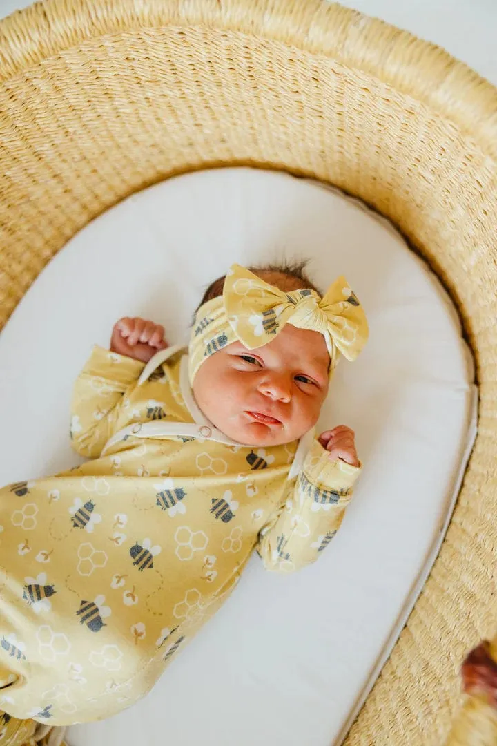Honeycomb Knit Headband Bow