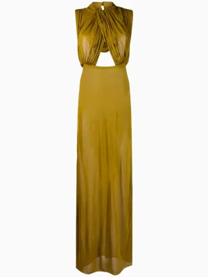 Hooded cut-out maxi dress