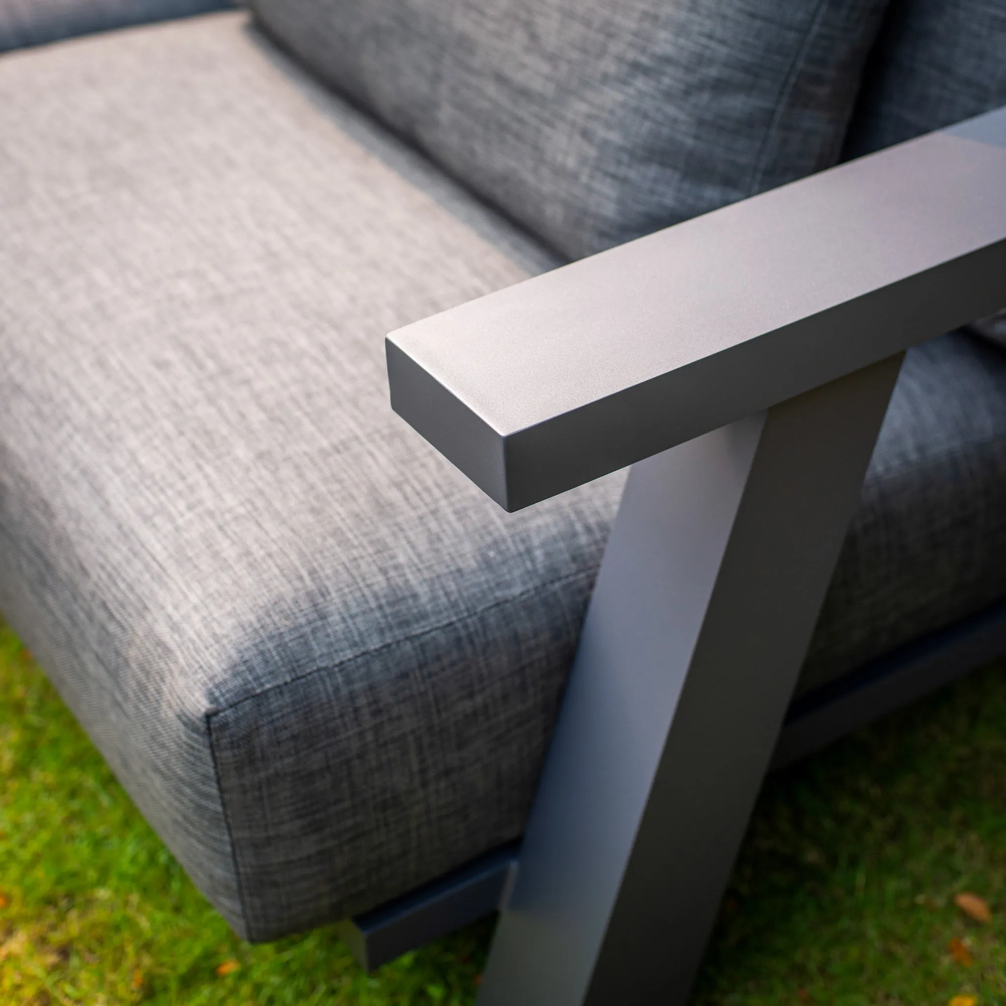 Iconic 2 Seat Sofa Set with HPL Table in Anthracite