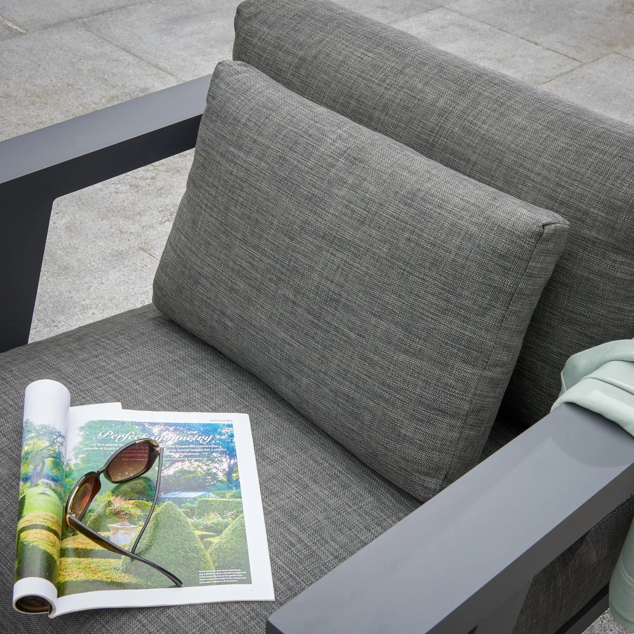 Iconic 2 Seat Sofa Set with HPL Table in Anthracite